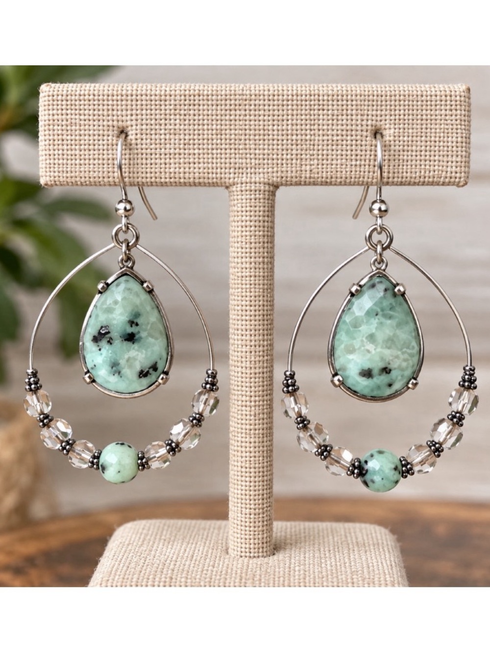 Bijoux Bar Beaded Teardrop Earrings NEW